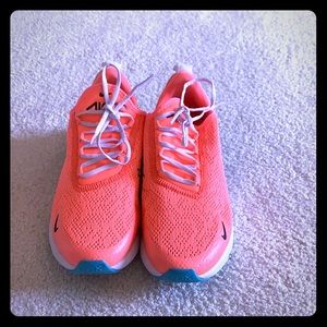 Pretty pink and blue nike shoes